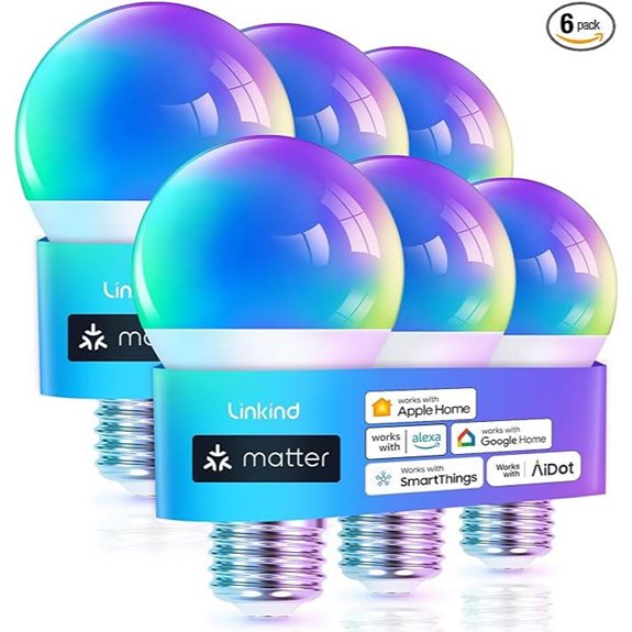 Linkind Matter WiFi Smart Light Bulbs (6-Pack)