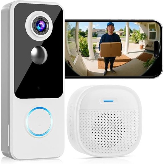 Wireless Doorbell Camera with 2K Video and Two-Way Talk