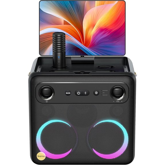 Ikarao Smart Karaoke Machine with Wireless Microphones