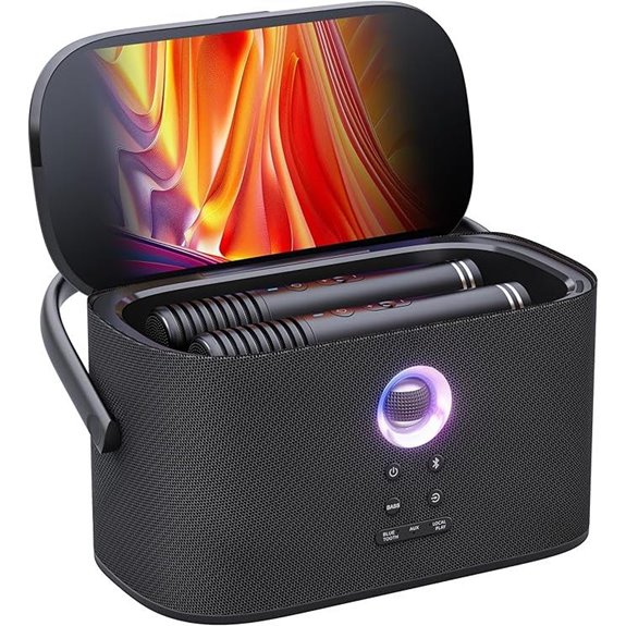 Ikarao Portable Karaoke Machine with Wireless Mics