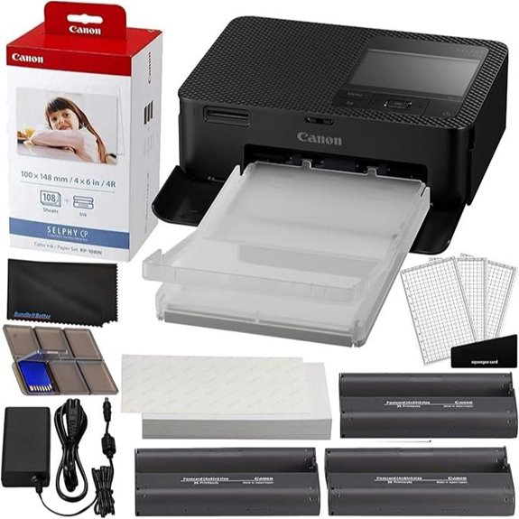 Canon Selphy CP1500 Wireless Photo Printer Bundle