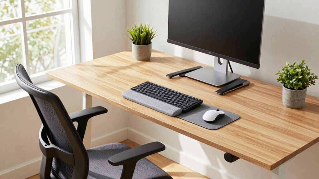 adjust desk and chair