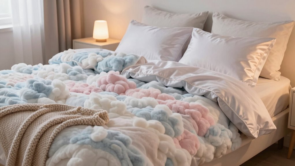 comfortable breathable layered bedding