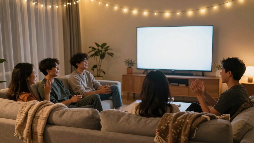 cozy themed movie night