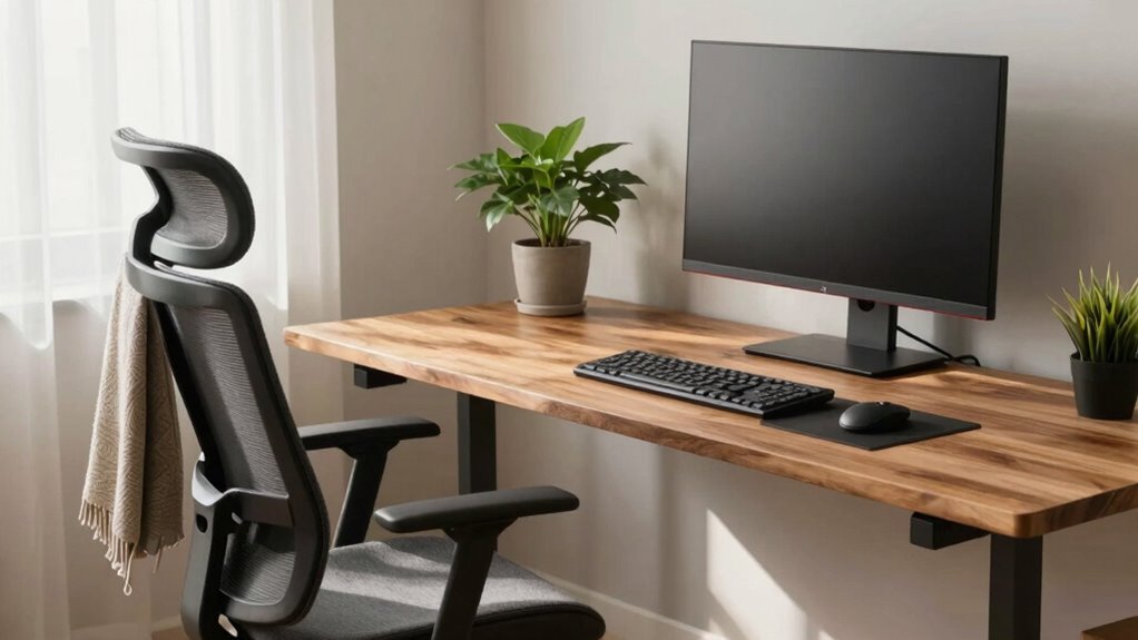 ergonomic setup enhances focus