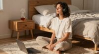 listening to calming sounds