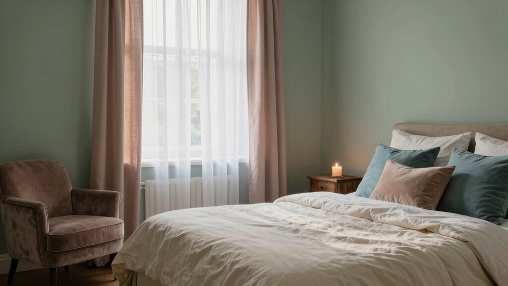 soothing colors and gentle lighting
