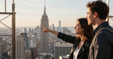 Couple On Empire State Building